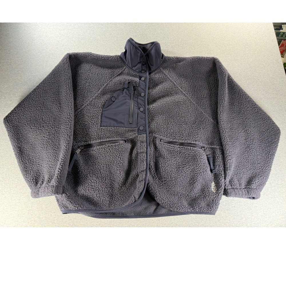 FP Movement Free People Hit The Slopes Fleece Jacket Blackberry Purple Large